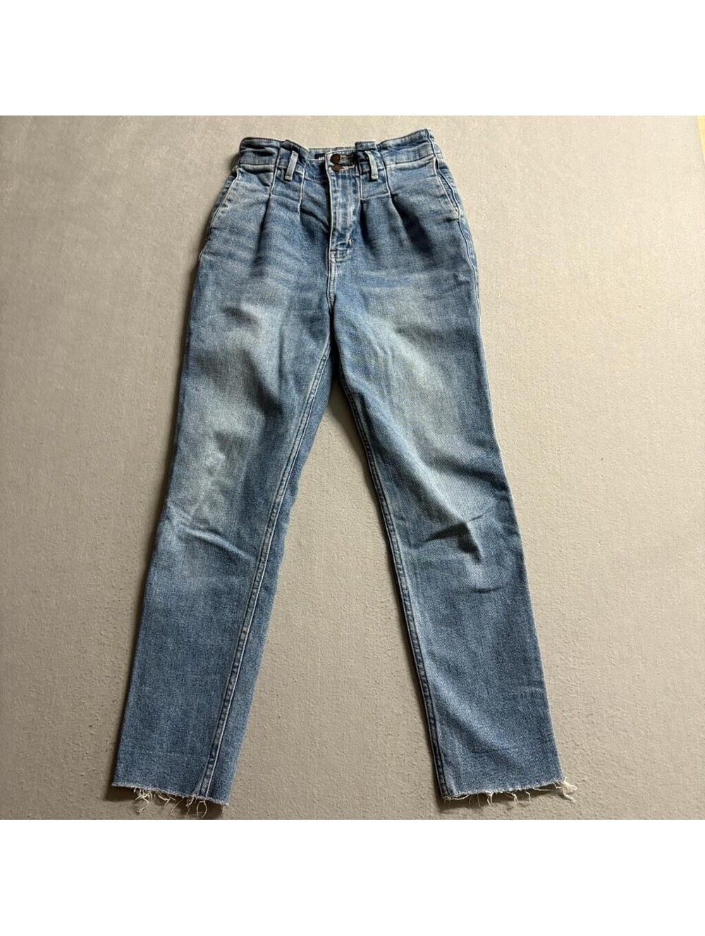 Hollister Curvy Ultra High Rise Mom Jeans Womens 00R W23 L27 Blue Denim Stretch